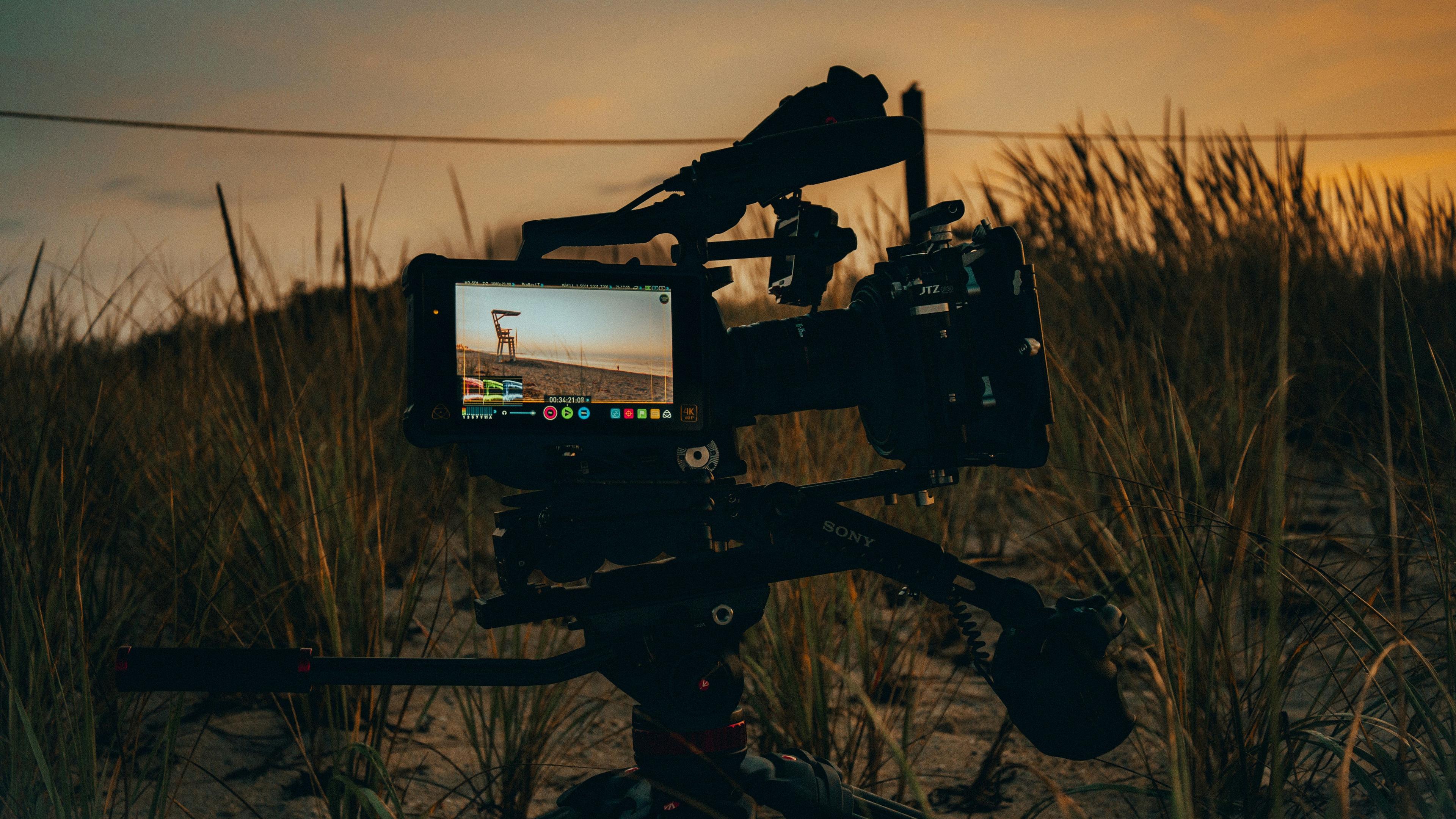Students in filmmaking class